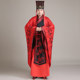 Hanfu Traditional Chinese Wedding Attire, Chinese-Style Zhou Dynasty Red Phoenix Crown and Robe with Long Train for Men and Women, Performance Costume
