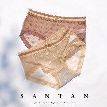 Lace mesh transparent underwear lady confused female confused and comfortable passion middle comfort mesh air breathable summer