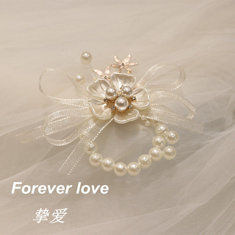 Bride Wedding Sisters Flowers Child Hand Flowers Bridesmaid Sisters Group Wrist Flowers Elasticity Advanced Sensfeel Super Fairy Wedding Bracelet-Taobao