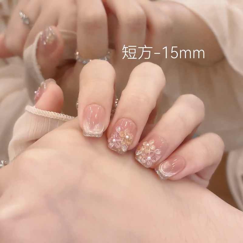 Mozai Original [Broken Star Farewell] Handmade Wearable Nails Short Style Manicure New High-End Elegant Manicure 0028