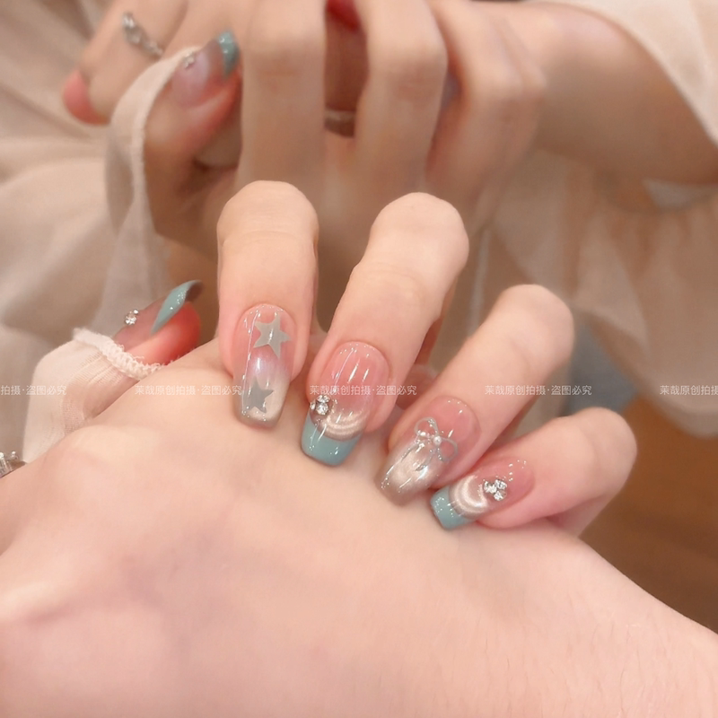 Mo Zai Original【Mint Mambo】Wearable Nails 2026 Purely Handmade Nail Pieces Green Fresh and Whitening Effect A4141 Mo Zai Original【Mint Mambo】Wearable Nails 2026 Purely Handmade Nail Pieces Green Fresh and Whitening Effect A4141