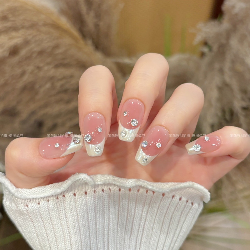 Mo Zai Original【Starburst French Style】Wearable Nails 2026 Purely Handmade Nail Pieces French Elegant and Stylish T1429 Mo Zai Original【Starburst French Style】Wearable Nails 2026 Purely Handmade Nail Pieces French Elegant and Stylish T1429