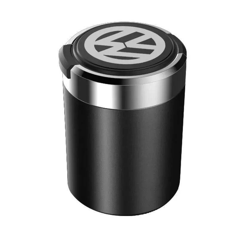 Vehicular ashtray multifunction car ashtrays Creative personality Covered Night Light with LED light stainless steel liner-Taobao