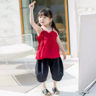 Korean summer new little princess vest bubble chiffon bottomed sleeveless vest 1-8 years old children's end-of-season special offer
