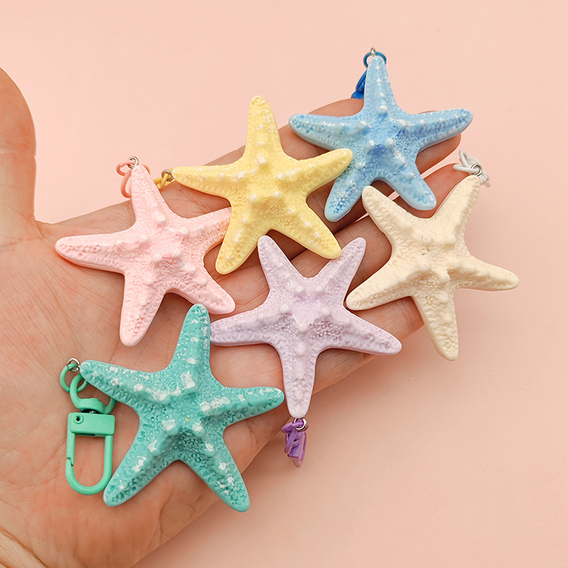 New Hot-Selling Ocean-Themed Starfish Cartoon Keychain Pendant Student Backpack Decoration Couple Best Friend Small Gift New Hot-Selling Ocean-Themed Starfish Cartoon Keychain Pendant Student Backpack Decoration Couple Best Friend Small Gift