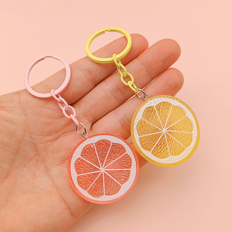 Simulated Lemon and Orange Keychain Resin Creative Fruit Pendant Personalized Bag Accessory Small Gift for Men and Women Friends Simulated Lemon and Orange Keychain Resin Creative Fruit Pendant Personalized Bag Accessory Small Gift for Men and Women Friends