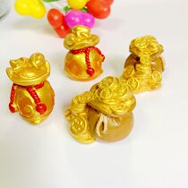 Cake Decoration Pendulum Pieces Money Bag Resin Foe Bags Dress Up Wish Birthday Holiday Multi-Meat Ornament Plug-in Meta Gold Coins