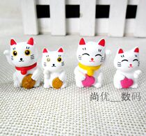 Micro Landscape Paparazzi Loving Cat Mini Swing Piece Gold Coin Cat Building assembly DIY gardening plant Eco Bottle Ornament