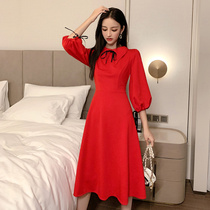 Toast dress bride 2020 autumn wedding engagement red dress dress dress dress for women to wear