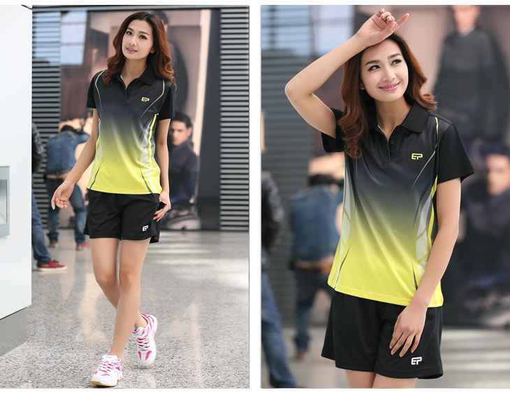 Một sản phẩm tuyệt vời mới chính hãng áo cầu lông Ping Pong chính hãng quần áo thể thao nữ tay áo ngắn đào tạo B868 vợt cầu lông yonex chính hãng