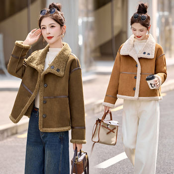 Women's clothing/ladies' boutique short jacket casual style 2025 winter women's warm polyester fiber 88% poly