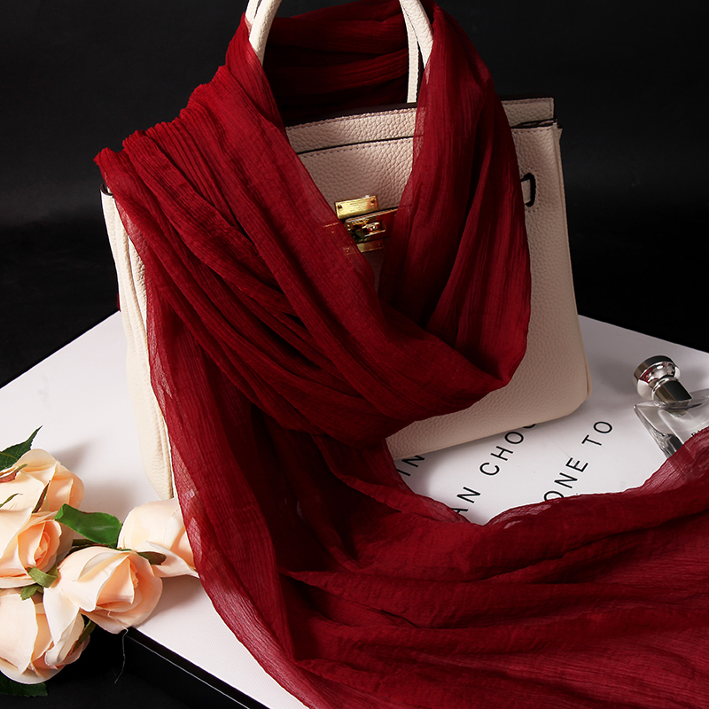 Zodiac Year Burgundy Pure Silk Scarf for Women, Spring Sun Protection Versatile Mulberry Silk Thin Festive Long Shawl Scarf Zodiac Year Burgundy Pure Silk Scarf for Women, Spring Sun Protection Versatile Mulberry Silk Thin Festive Long Shawl Scarf