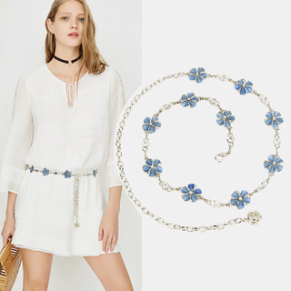 New Metal Dress Waist Chain Women's Accessory Summer Elegant Five-Leaf Clover with Skirt Small Chanel-Style Decorative Belt