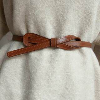 Brown Genuine Leather Women's Belt, Women's Decorative Belt, 2025 New Style, Versatile for Dresses, Sweaters, Coats, and Jackets