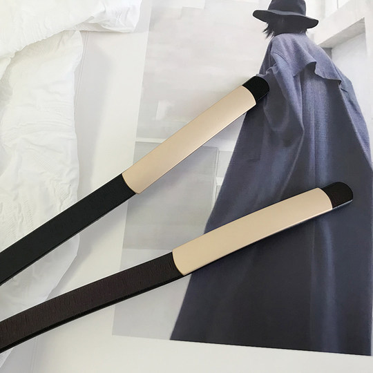 Brown Genuine Leather High-End Belt for Women, Decorative and Stylish Design, Niche Accessory for Suits, 2025 New Spring/Summer Thin Leather Belt