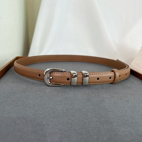 Black Genuine Leather Designer Belt for Women, 2025 New Fashion, High-End Feel, Jeans Belt, Summer