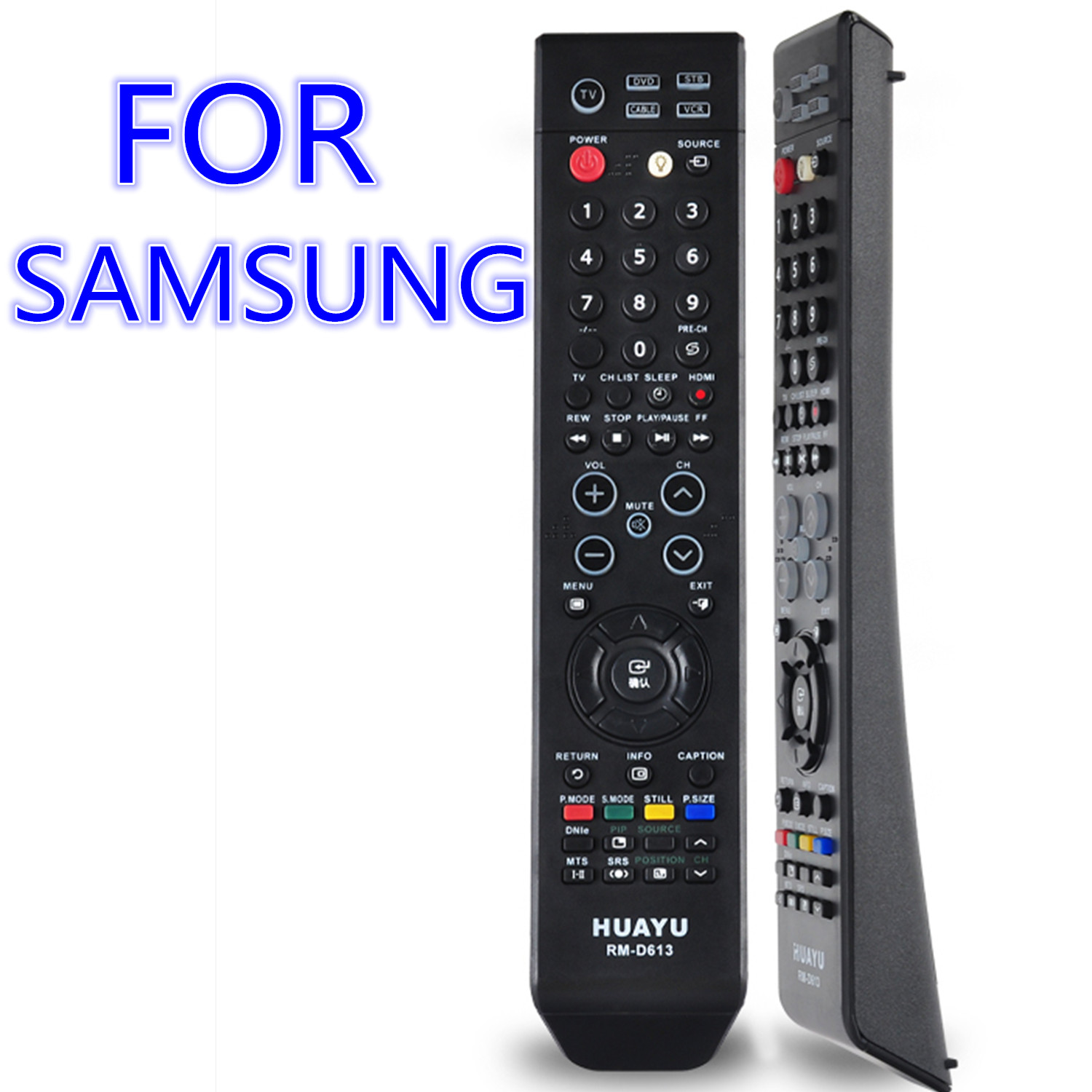 English Huayu RM-D613 Applicable to Samsung TV Remote Control General BN59-00507A 00512A with backlight