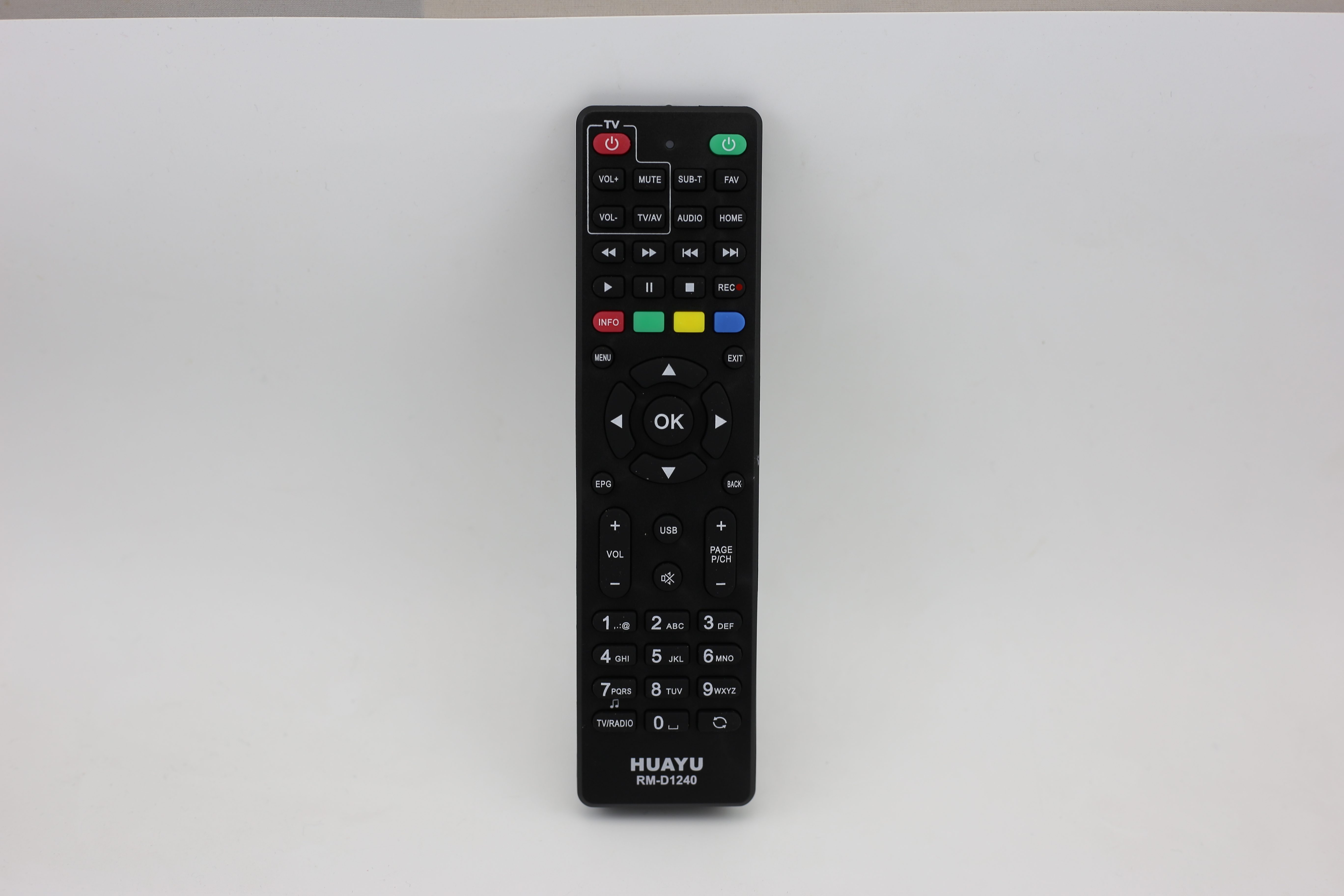 Brand new original installation Hua Yu HUAYU RM-D1240 India special DVB onboard box universal remote control outlet version