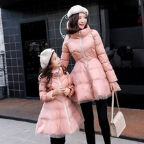 Pro-daughter dress female dress foreign air winter clothing high-end cotton padded jacket Princess Thu body Thickened Cotton Clothing Shake the same style of fashion
