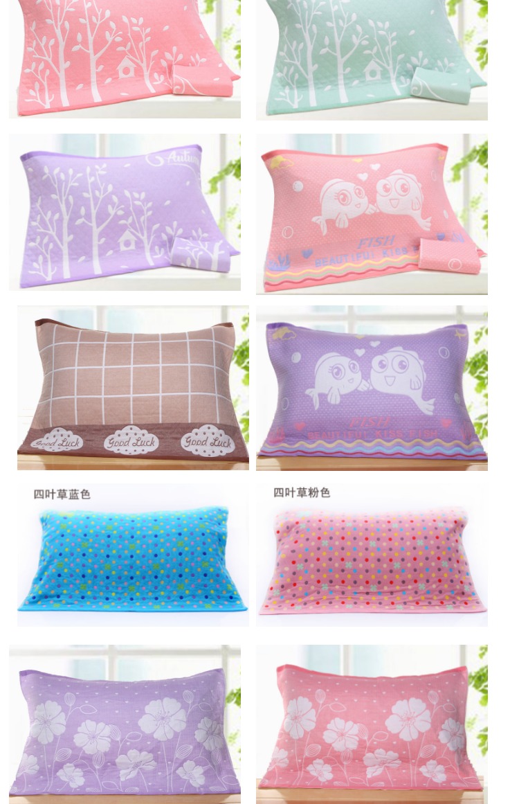 Chất liệu cotton nguyên chất 100% ba lớp gối gạc chính hãng áo gối
