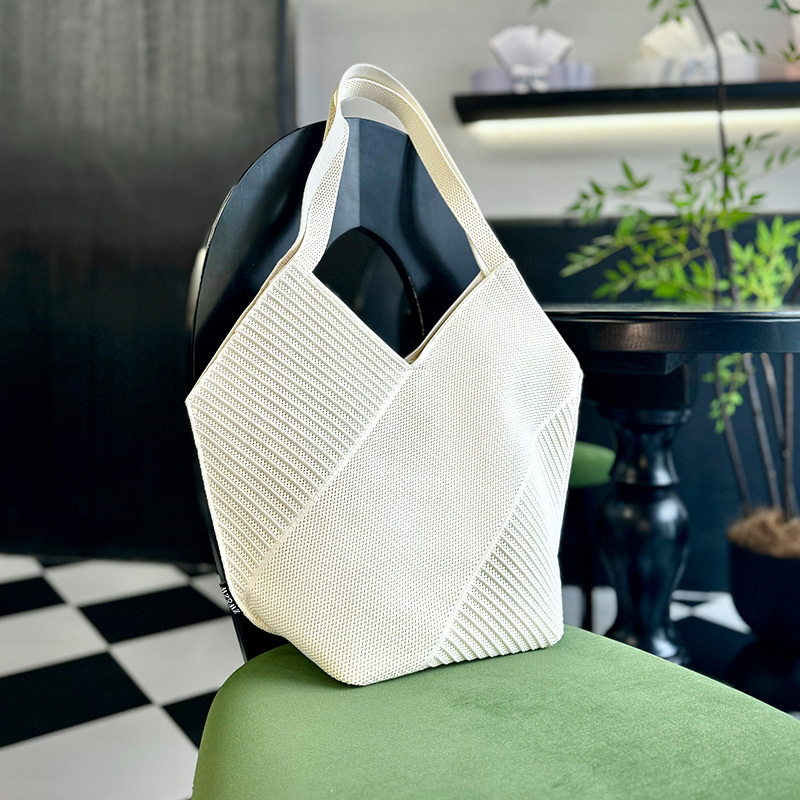 Zw&Zw Original Design Versatile Fly-Knit Bag Woven Bag Casual Tote Bag Commuter Knit Bag Underarm Bag for Women