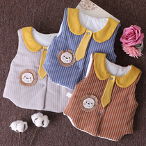 Newborn baby clip cotton vest for 0-6-9 months male and female baby triple laminated cotton winter warm waistcoat