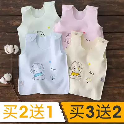 Newborn baby cotton vest bottoming navel top Summer 0-3 months 6 men 9 women 1 year old baby sling top