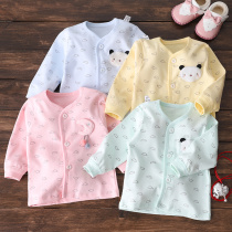 0-3 months newborn baby underwear cotton men and women baby base autumn clothes thread coat cross-top single dress