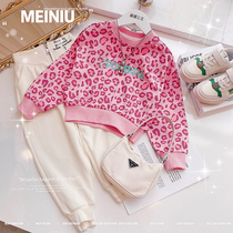 Girlsclothes 2022 Spring Clothing New Child Han Yang BAO WEN Top Childrens Long Sleeve Sleeve Sleeve Clothes