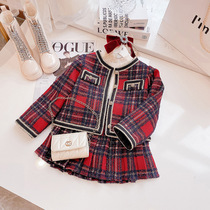 Girls Little Fragment Package 2021 Winter New Child thickens two sets of girls clothes coat