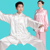 Tai Chi Fu Summer Fall South Korea Silk Girls Taijiquan Mens Practice Martial Arts Team Costumes Practice Martial Practice Morning Practice