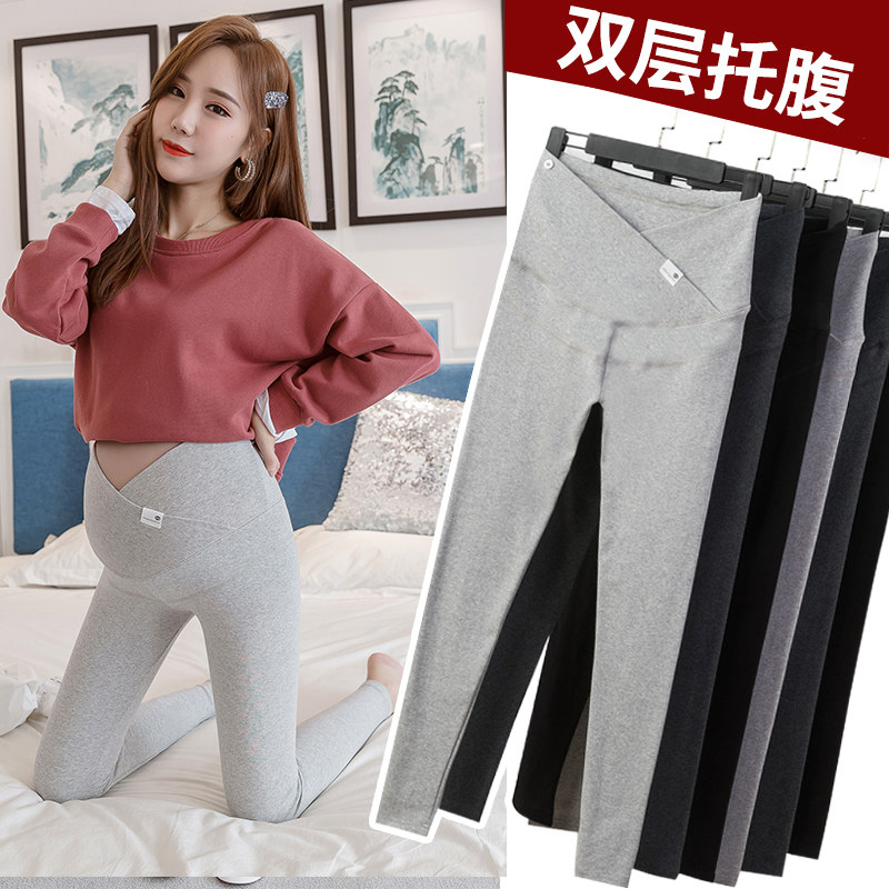 Foreign Pregnant Women Pants Adjustable Fall Outside Wearing Long Pants Fashion Nets Red Pregnancy Early Nursery Pants Spring And Autumn Tide Moms