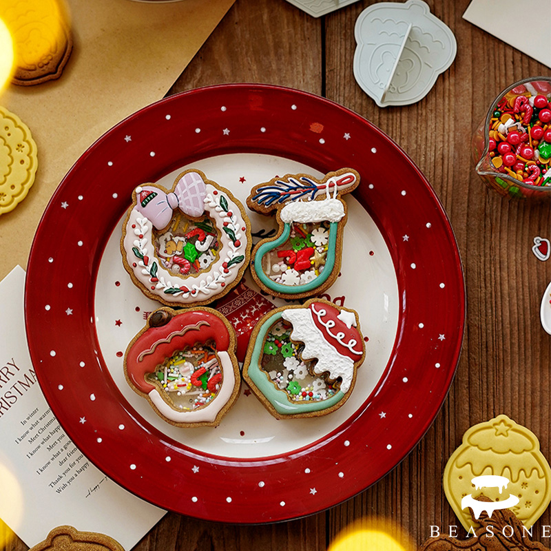 AMAGOUR Anak's new Mori line of rocking Christmas Flower Ring Christmas stockings Candy Jar of Oak Fruit Cookies-Taobao