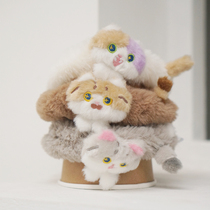 mewji inexplicable original kittens cute JK day series hair accessories large intestine hair ring plush hair rope headwear leather fascia