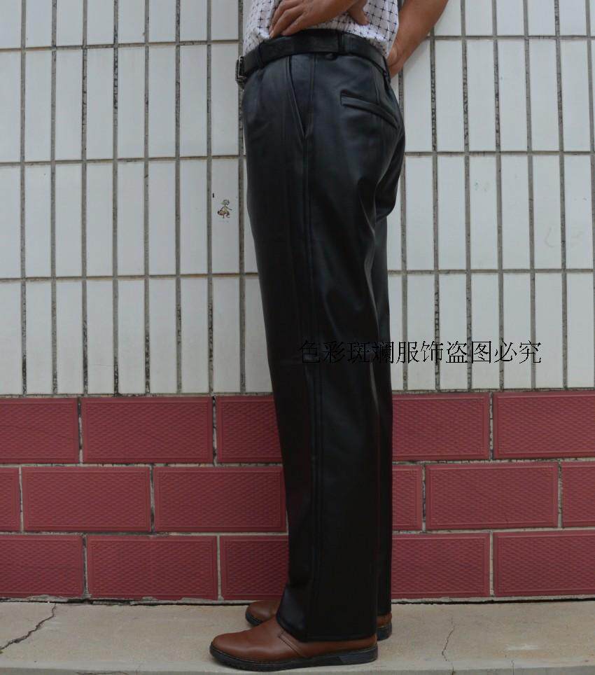 Pantalon cuir homme droit pour hiver - Ref 1478356 Image 12