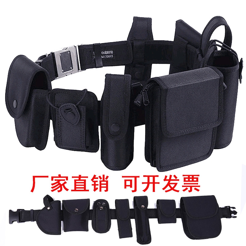 New standard nylon six-piece set tactical belt male patrol duty eight-piece set black security belt armed belt equipment