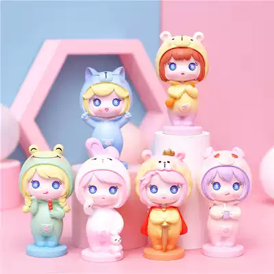 Children's blind box doll tide play model decoration vitality girl heart girl birthday gift full set of cute disassembled blind box
