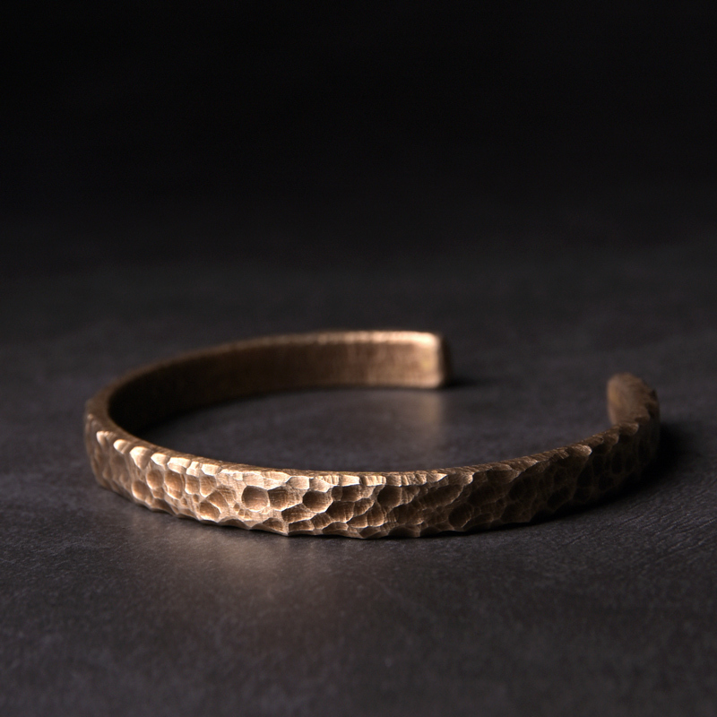 Quweihua Original Design Retro Jewelry Couple Style Handmade Simple Copper Bracelet for Men Personalized Metal Bracelet for Women