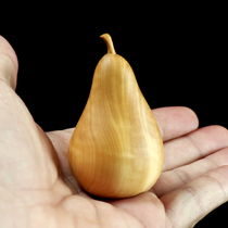 Boxwood carving simulation pear ornaments mini fruit cute small pressure reduction handlebar solid wood home decoration