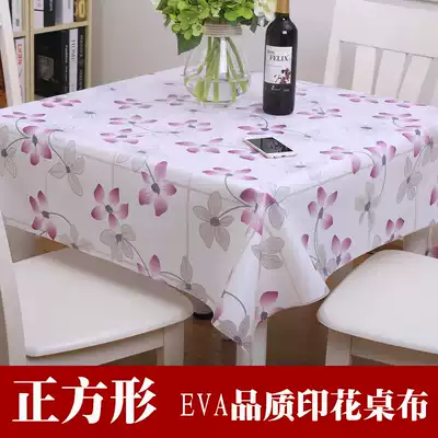 EVA square European style pastoral plastic anti-scalding leave-in dining table tablecloth table mat Coffee table cloth Oil-proof waterproof tablecloth