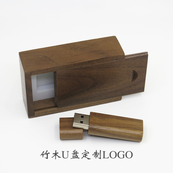 Creative wood U disk 16G high-speed USB3 0 flash memory USB flash drive bamboo wood gift flash drive custom LOGO lettering