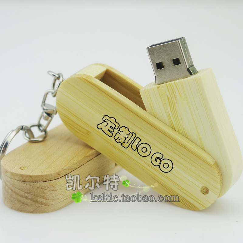 Creative Swivel Wood U Pan 16G Bamboo Wood Maple Wood USB3 0 Wooden Gift U Pan 16GBUSB With Body CUSTOMIZE LOGO