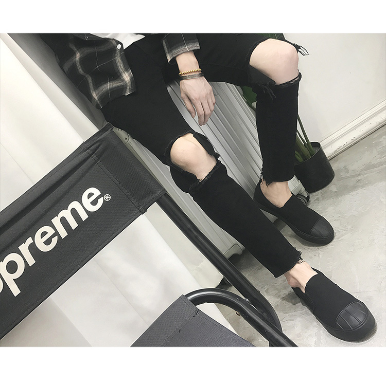 Nhanh tay rút thẻ đỏ Qi Wudi với giày nam mùa thu giày thủy triều giày nam đạp giày lười - Plimsolls giày Xtep trung quốc