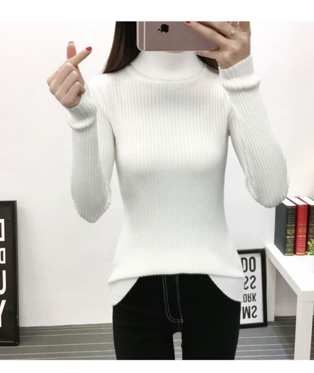 Mùa thu và mùa đông áo len mỏng của phụ nữ quần áo mỏng chạm đáy áo len Phiên bản Hàn Quốc của đoạn ngắn mảnh hoang dã nửa cao triều shop thời trang nữ