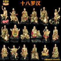 Eighteen Luohan factory direct sales resin Buddha statue 18 Luohan temple home Buddha Hall dedicated to ornaments Luohan Buddha statue