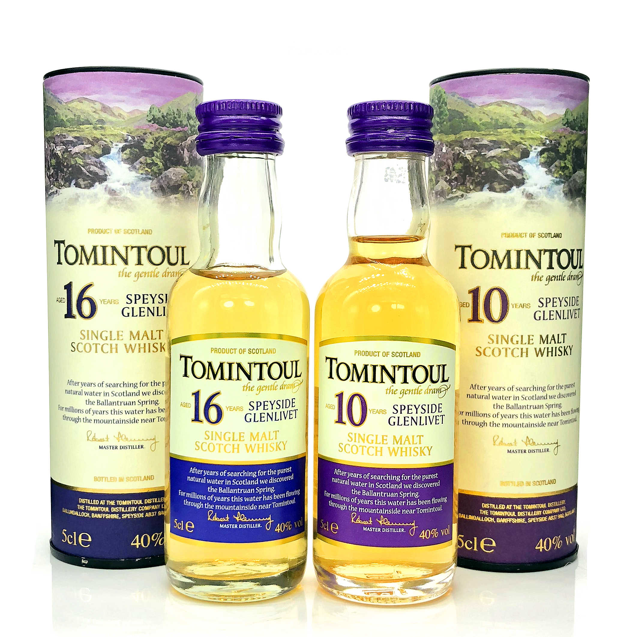 Tomintou Scotland Tomindor 10 years 16 years Spencer single malt whisky version 50ML