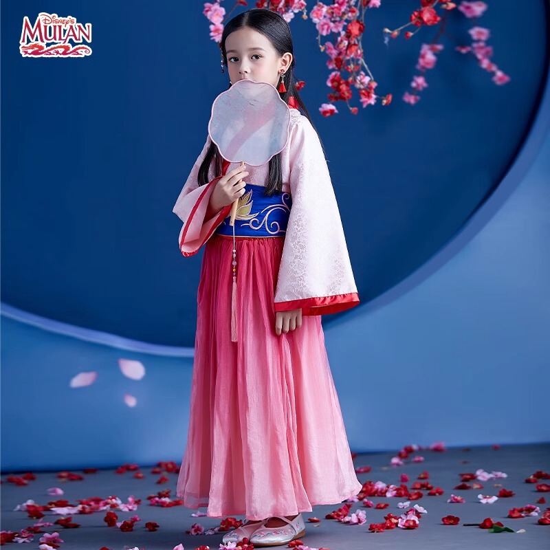 Princess Mulan Dress for Girls, Disney Cosplay, Dance and Drama Performance Costume, Ancient Costume, Hanfu, Halloween
