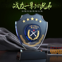 Creative custom military veteran souvenirs Glorious card gifts to veterans comrades and brothers to take a souvenir
