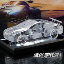 Crystal car model Office desktop creative ornaments Souvenir Anniversary Birthday Christmas gift for boys