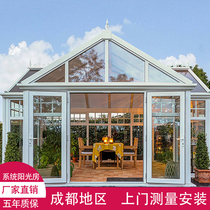 Chengdu custom system Sunshine Room villa garden silent glass broken bridge window screen integrated doors and windows